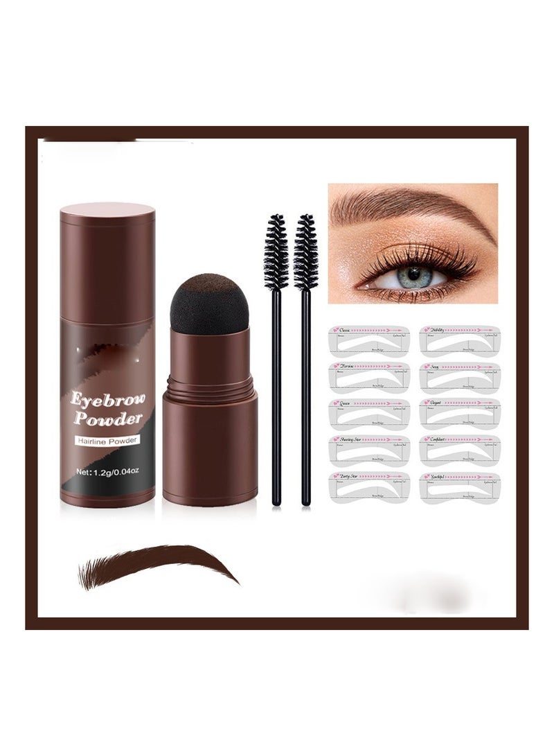 SYOSI Hairline Powder Stick, Eyebrow Powder, Waterproof Hairline Shadow Powder, For Thinning Hair, Bald Spots, Draw Eyebrows, Root Cover Up Powder For Women Men Instantly Conceals Hair Loss(Black) - Image 3