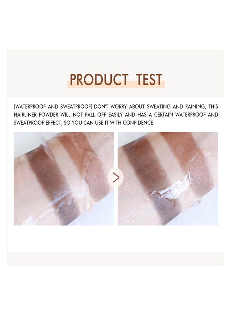 SYOSI Hairline Powder Stick, Eyebrow Powder, Waterproof Hairline Shadow Powder, For Thinning Hair, Bald Spots, Draw Eyebrows, Root Cover Up Powder For Women Men Instantly Conceals Hair Loss(Black) - Image 5