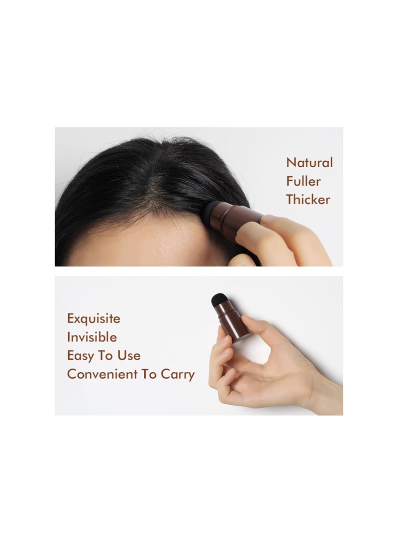 SYOSI Hairline Powder Stick, Eyebrow Powder, Waterproof Hairline Shadow Powder, For Thinning Hair, Bald Spots, Draw Eyebrows, Root Cover Up Powder For Women Men Instantly Conceals Hair Loss(Black) - Image 4