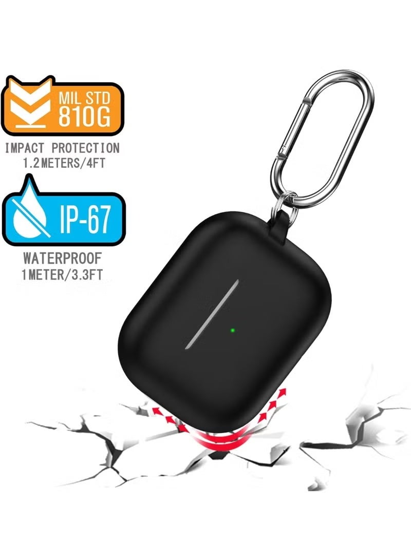Silicone Protective Case Cover for AirPods Pro 3 with Cleaner Kit, Keychain for Women Men,Suitable for 3nd Generation Case Gift Sports lanyard（Black） - Image 4