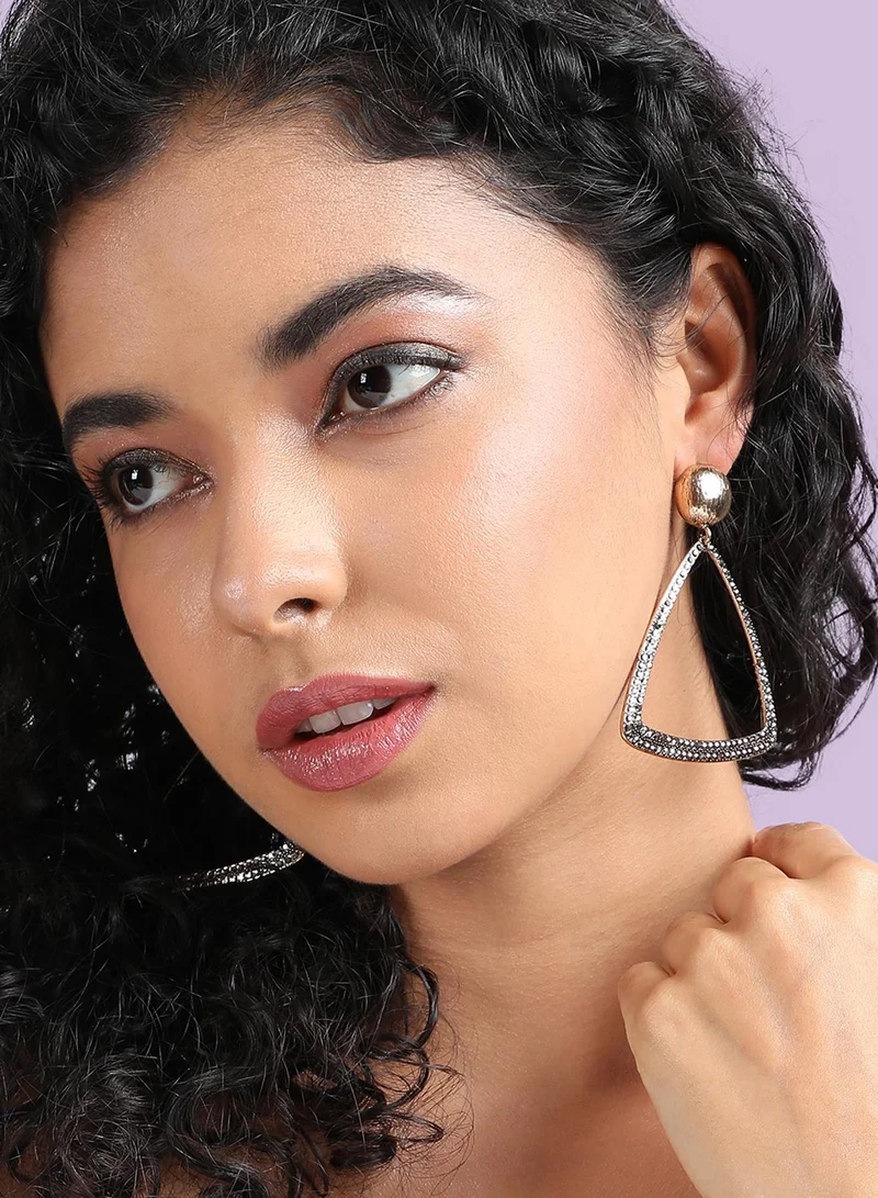 SOHI Triangle Cluster Artificial Drop Earring Jewellery