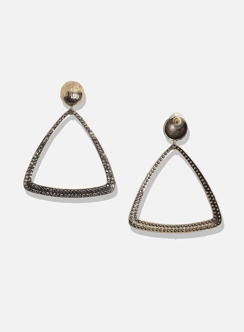 SOHI Triangle Cluster Artificial Drop Earring Jewellery