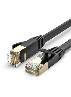Angmei 10m Cat 7 Ethernet Cable, High Speed Gigabit Flat Lan Network Cable, Flat Internet Cord，10Gbps 600Mhz Shielded Internet Patch Cord，Outdoor &Indoor Shielded Long LAN Network Patch Wire with Rj45 Connectors for Switch, Router, Modem  - Image 1
