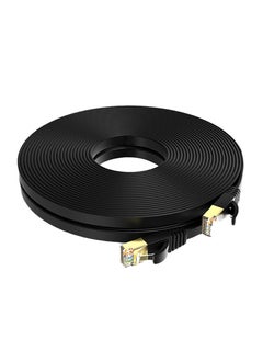 Angmei 10m Cat 7 Ethernet Cable, High Speed Gigabit Flat Lan Network Cable, Flat Internet Cord，10Gbps 600Mhz Shielded Internet Patch Cord，Outdoor &Indoor Shielded Long LAN Network Patch Wire with Rj45 Connectors for Switch, Router, Modem  - Image 2