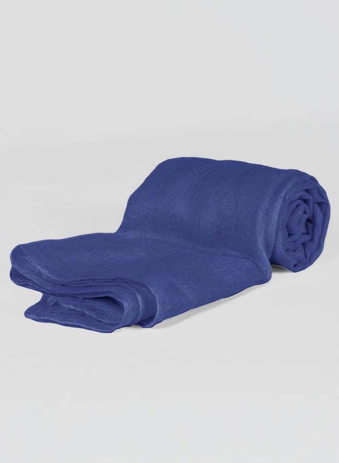 BAJRA 100% Premium Handwoven Cashmere Shawl in Aniline Blue, Traditionally Woven All-in-One Shawl, Wrap & Scarf  - Image 2