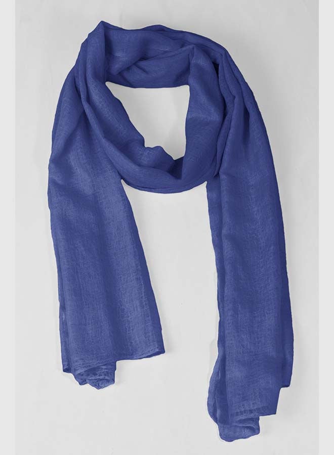 BAJRA 100% Premium Handwoven Cashmere Shawl in Aniline Blue, Traditionally Woven All-in-One Shawl, Wrap & Scarf  - Image 4