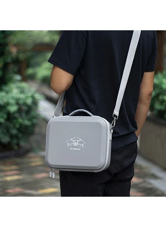 Grey Hard Shell Storage Box For DJI Mini 4 Pro Drone Accessories Anti Fall Portable - Image 5