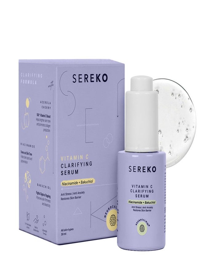 Sereko سيروم سيريكو ٥٠X بفيتامين سي للوجه لبشرة متألقة ومشرقة | مناسب لجميع أنواع البشرة | يقلل البقع الداكنة وحب الشباب المتكرر والعيوب | بتركيبة طبية نفسية | ٣٠ مل - Image 1