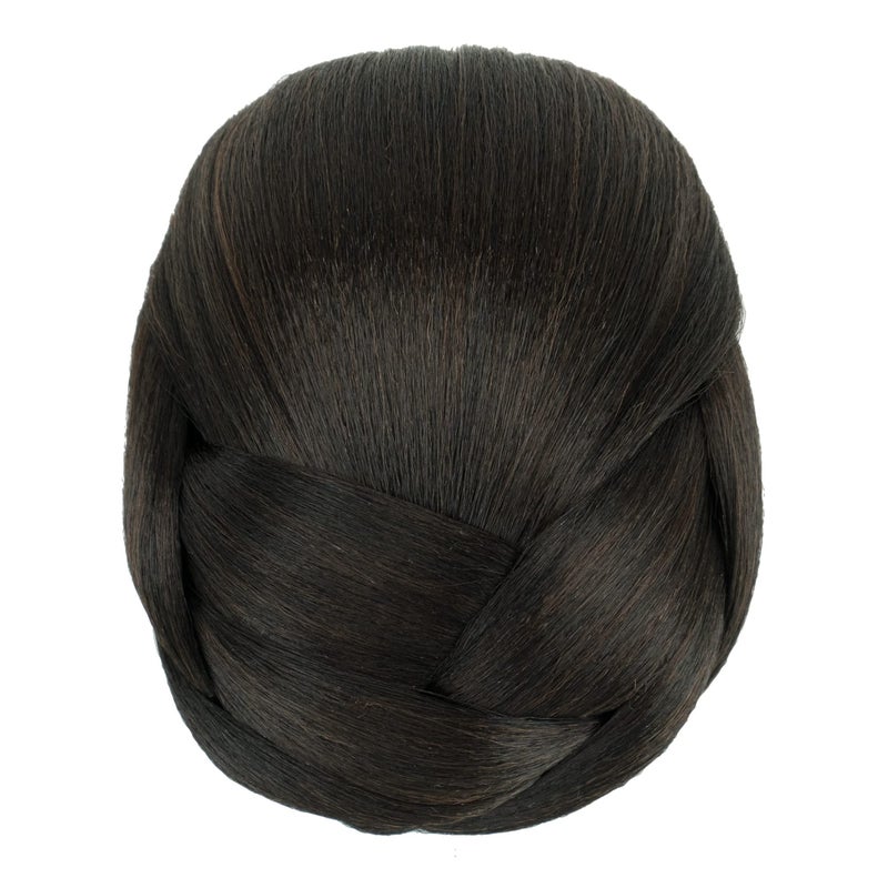 IMISSU Braided Chignon Dancer Hair Cover Donut Hair Pieces Scrunchies Hair Bun Wig Clips Updo Wedding Party for Women M1 Chocolate Brown - Image 2