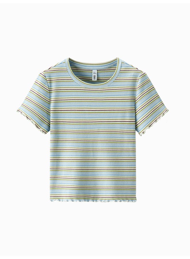 SEMIR Women's T-Shirt With Striped Print - Image 1