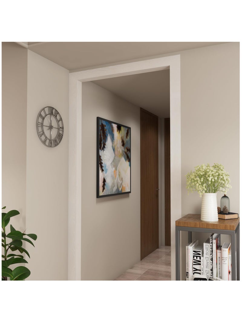 White Oak Wood Border Wallpaper Peel and Stick Bathroom Mirror Frame Border Wood Grain Repair Tape Silver White Wood Bulletin Board Border Trim Self Adhesive Modern Classroom Border 3.2"x197"  - Image 4