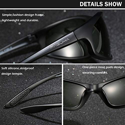 FAGUMA Polarized Sports Sunglasses For Men Cycling Driving Fishing UV400 Protection - Image 5