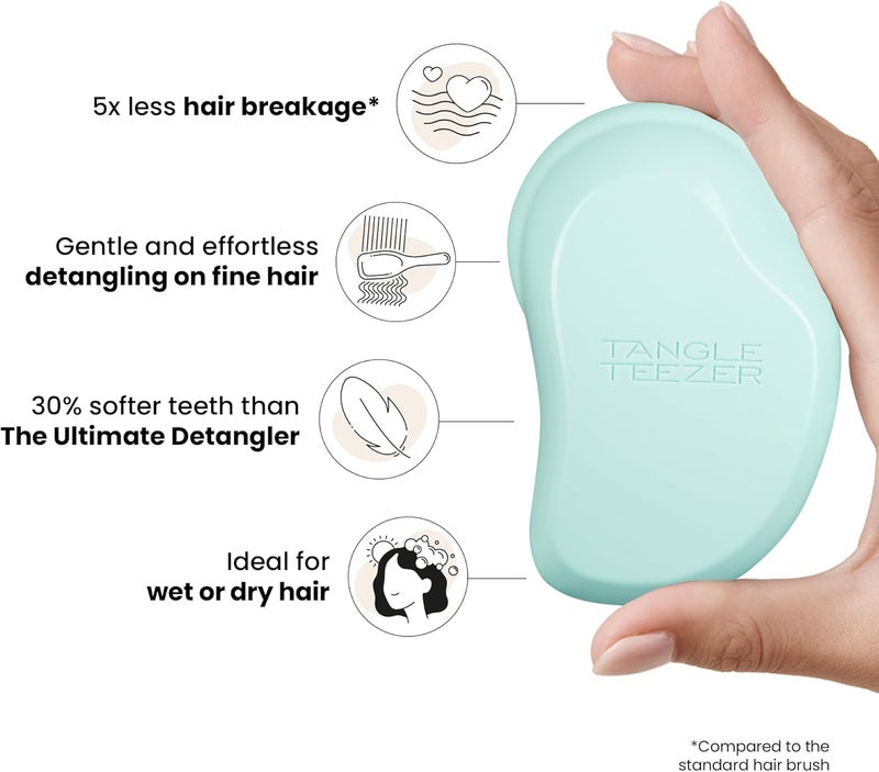 TANGLE TEEZER Dense material Fine and Fragile Detangling Hairbrush, Mint Violet Connectable modular - Image 4