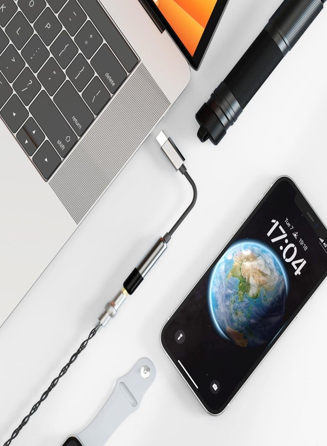 SHANLING UA MINI Portable DAC Headphone Amplifier New Upgraded USB C DAC with LED Light Audio Cables High Resolution 3.5mm Female to Type C Male for Smartphones/PC/Laptops/Players (Black) - Image 5