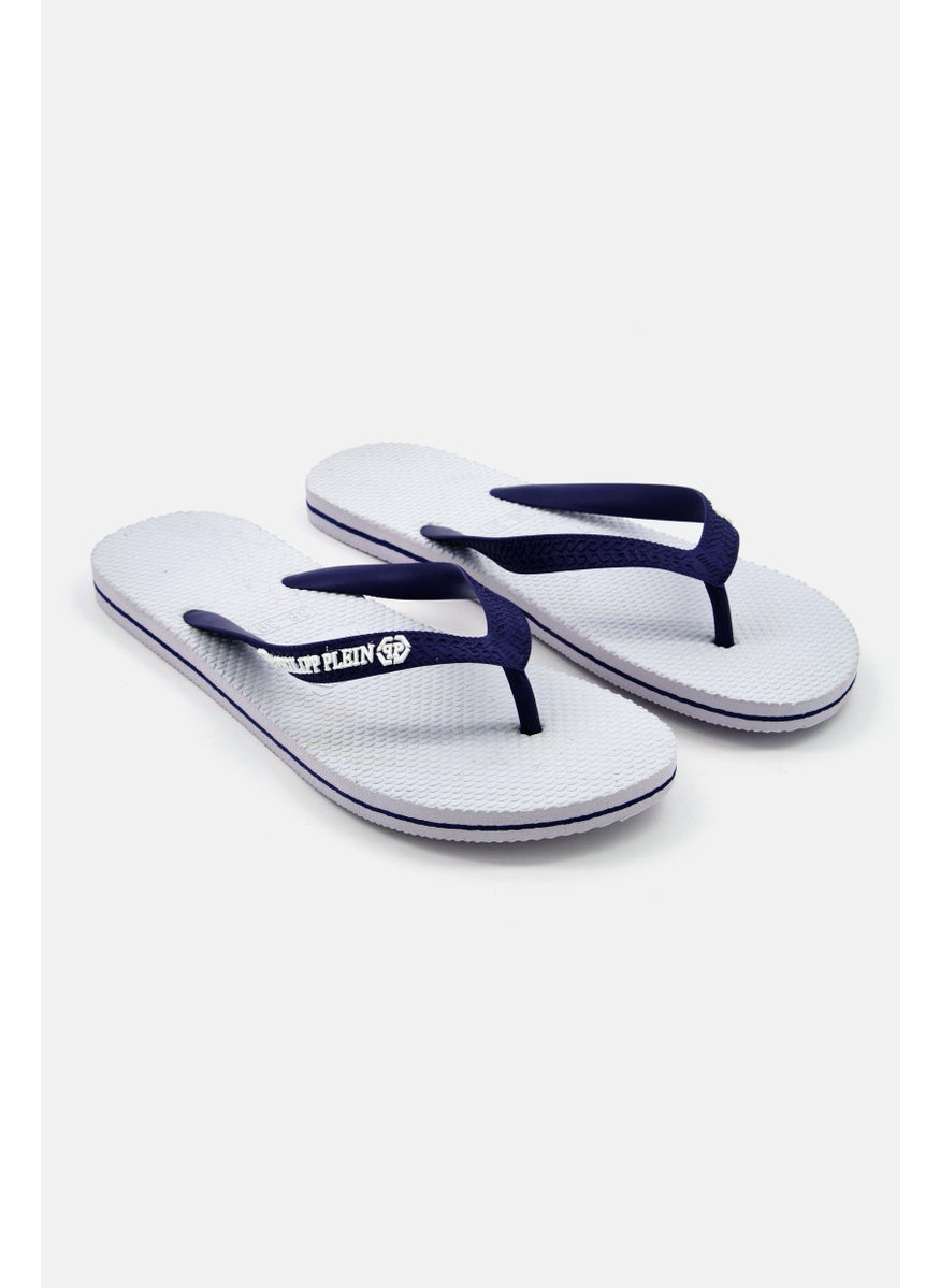 PHILIPP PLEIN Men Flip Flop Slip On Slippers, White  - Image 1
