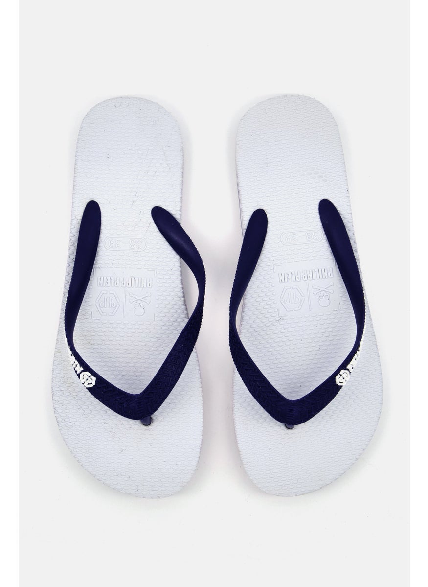 PHILIPP PLEIN Men Flip Flop Slip On Slippers, White  - Image 4
