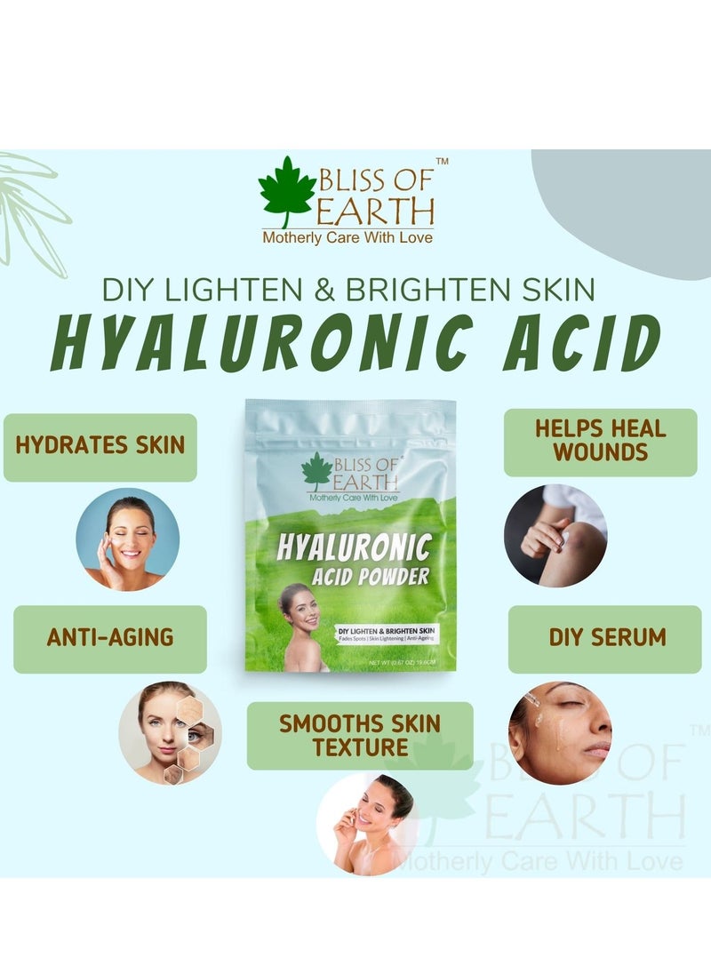 BLISS OF EARTH Hyaluronic Acid Powder Cosmetic Grade Best for Moisturizer and serum and Gel and Face Wash and DIY Product 9.53gm  - Image 2