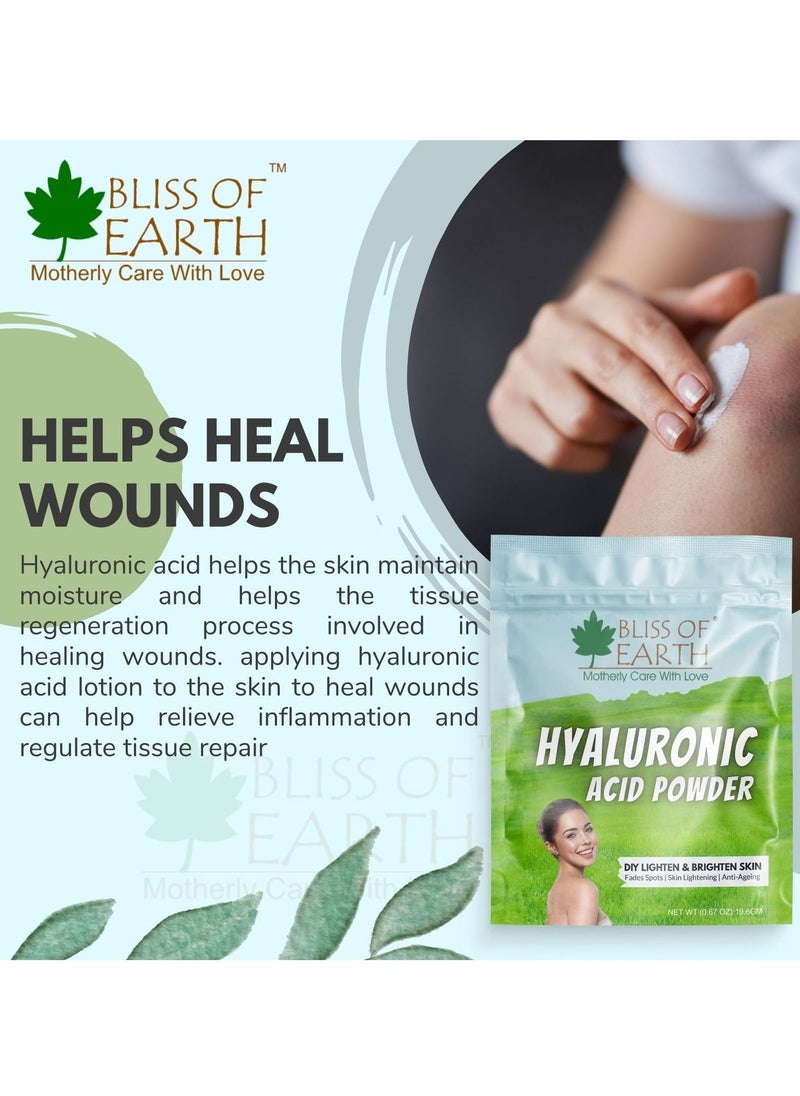BLISS OF EARTH Hyaluronic Acid Powder Cosmetic Grade Best for Moisturizer and serum and Gel and Face Wash and DIY Product 9.53gm  - Image 5