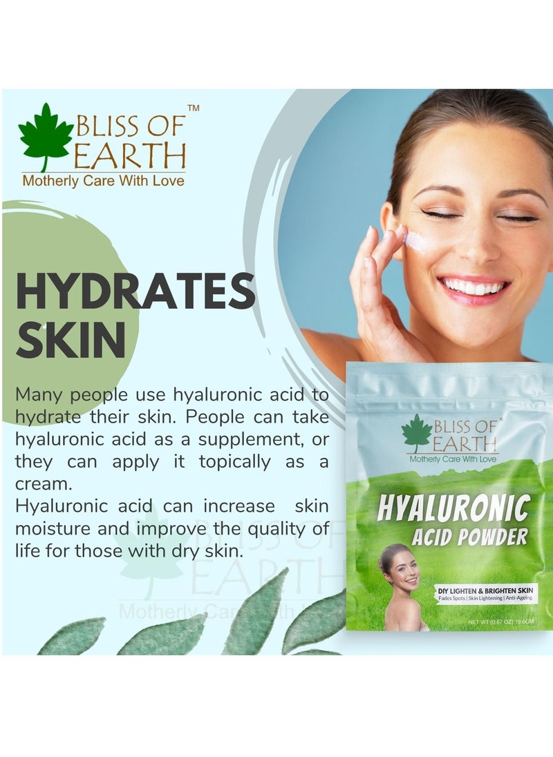 BLISS OF EARTH Hyaluronic Acid Powder Cosmetic Grade Best for Moisturizer and serum and Gel and Face Wash and DIY Product 9.53gm  - Image 3