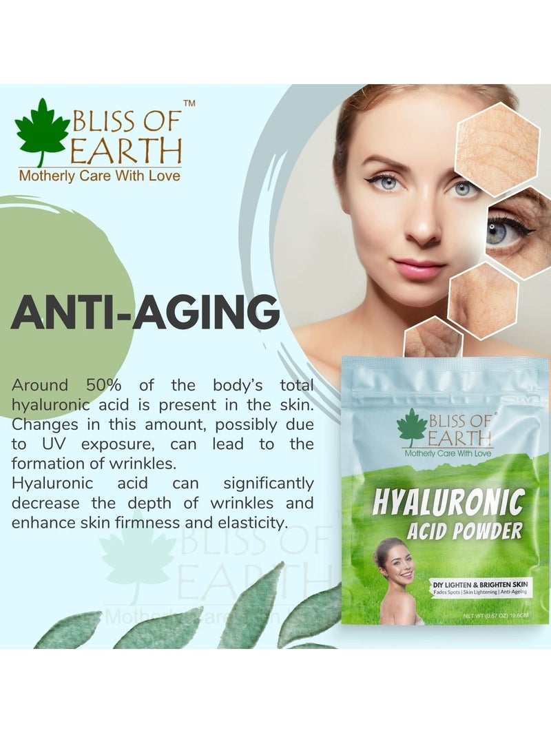 BLISS OF EARTH Hyaluronic Acid Powder Cosmetic Grade Best for Moisturizer and serum and Gel and Face Wash and DIY Product 9.53gm  - Image 4