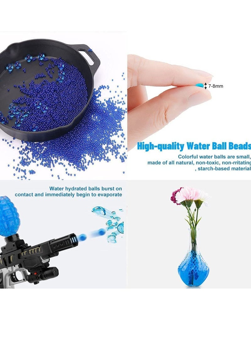 Generic - Water Balls Beads Ammo Bullets Made for Eco-Friendly Non-Toxic Based for Splatter Gall Gun Vases and Plants Decor of Eco-Friendly Gel Blue 5 pack-7-8mm - Image 1