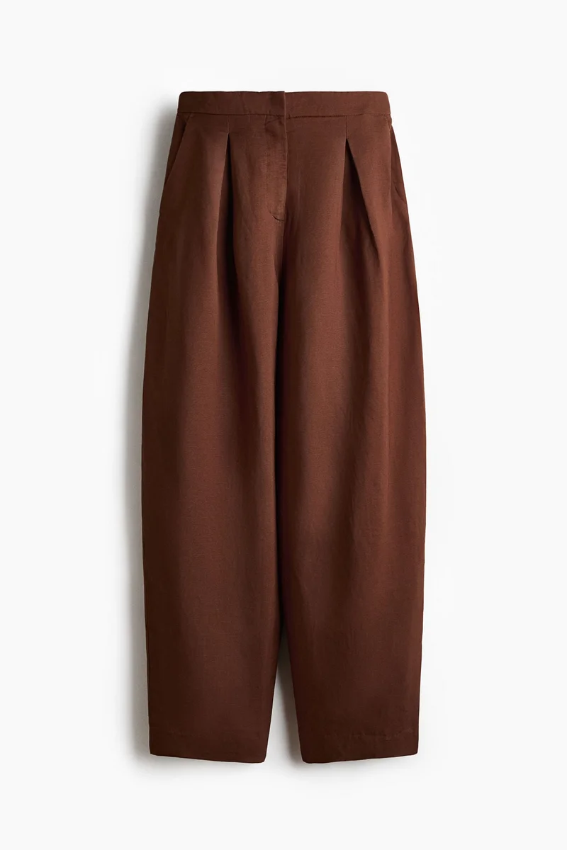 H&M Linen-blend barrel trousers