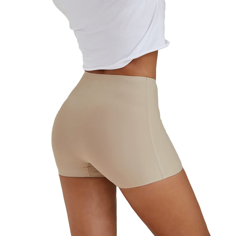 SHARICCA BoyShorts Panties for Women Seamless Soft Boy Shorts Underwear Short Boxer Briefs Anti Chafing 6 Pack (6P01,L) - Image 3