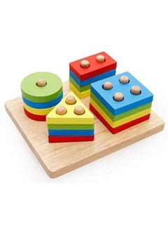Generic Sausiry Wooden Collage Sort Toys Educational Colors Discrimination Toys for Toddlers Development 