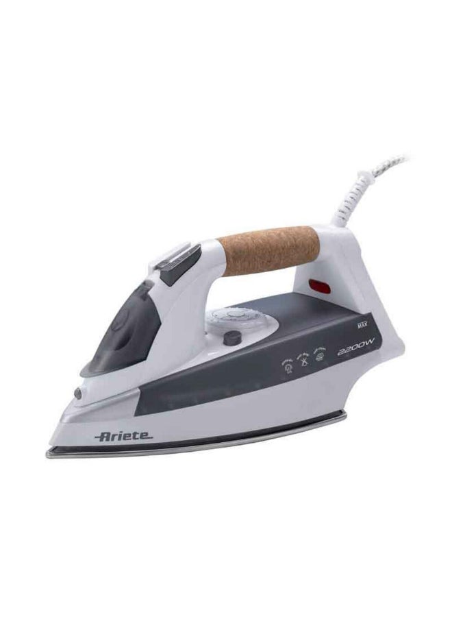 أريتي 2200W Ultra-Glide Soleplate Steam Iron Grey and White 300ml 00S623200ARAS 300 ml 2200 W 00S623200ARAS Grey and White - Image 1