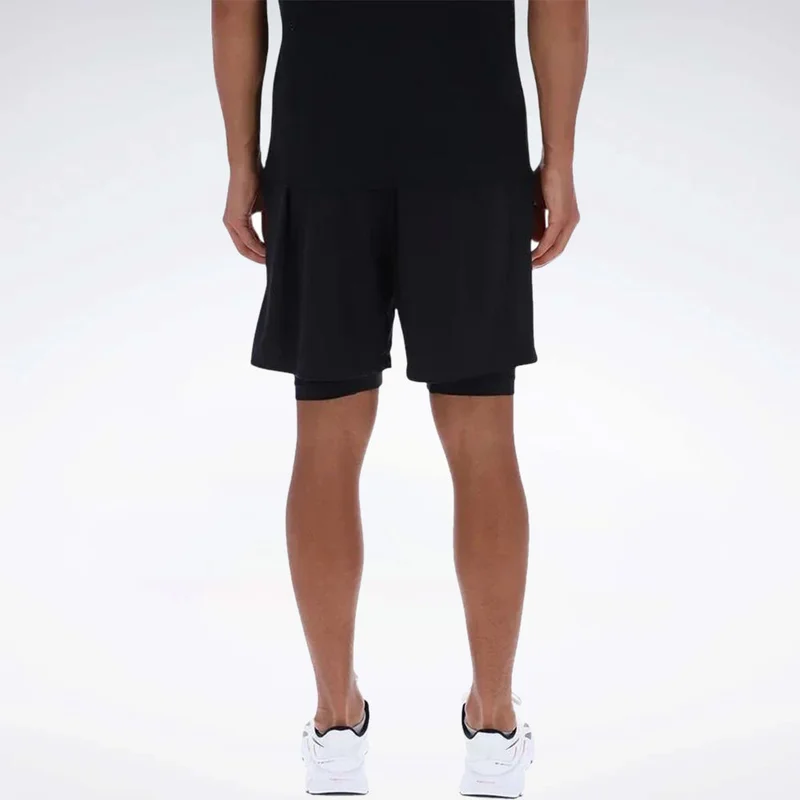 Reebok Black Reebok Basketball 2-in-1 Men's Short - Black for Men | Best Price UAE