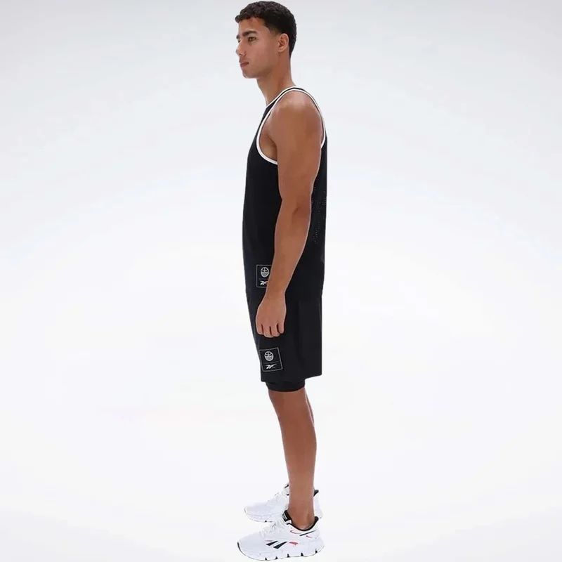 Reebok Black Reebok Basketball 2-in-1 Men's Short - Black for Men | Best Price UAE