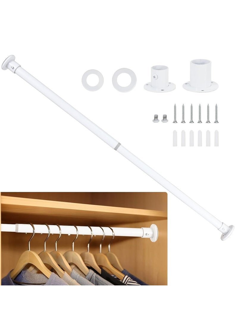 XiuWoo Extendable Metal Wardrobe Rod, Thickened Steel Wardrobe Rail Tube, Wardrobe Clothes Hanging Pole, Extensible Closet Bar, Telescopic Closet Pole 95cm-150cm  - Image 1
