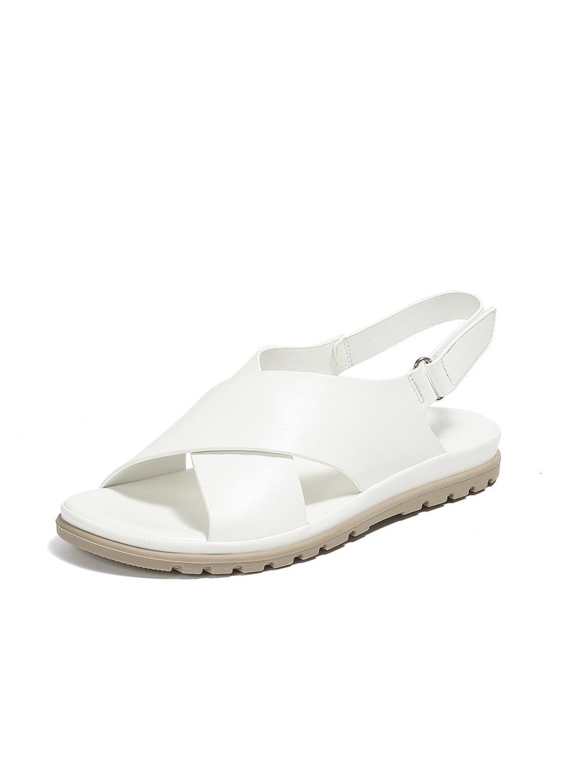 SIKETU 2025 Summer New Cross over Comfortable Flat Sandals for Women  - Image 1