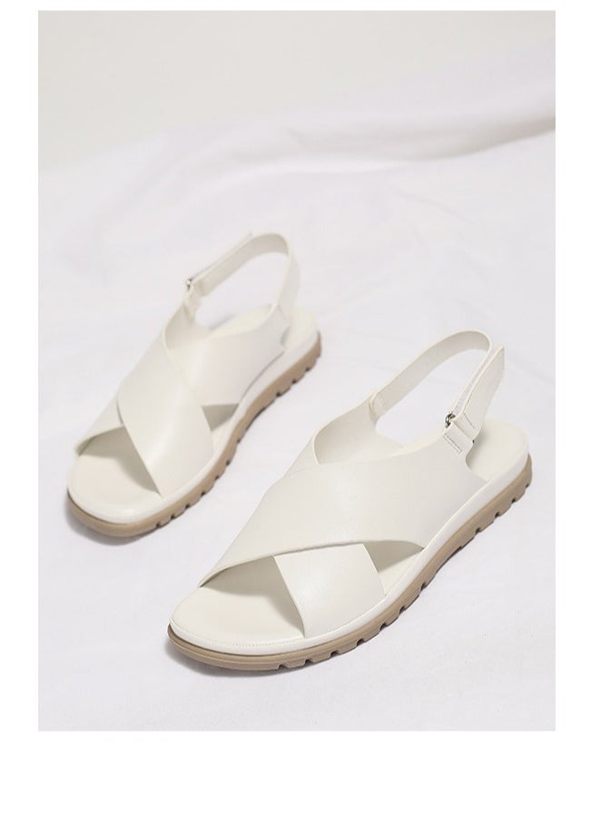 SIKETU 2025 Summer New Cross over Comfortable Flat Sandals for Women  - Image 2