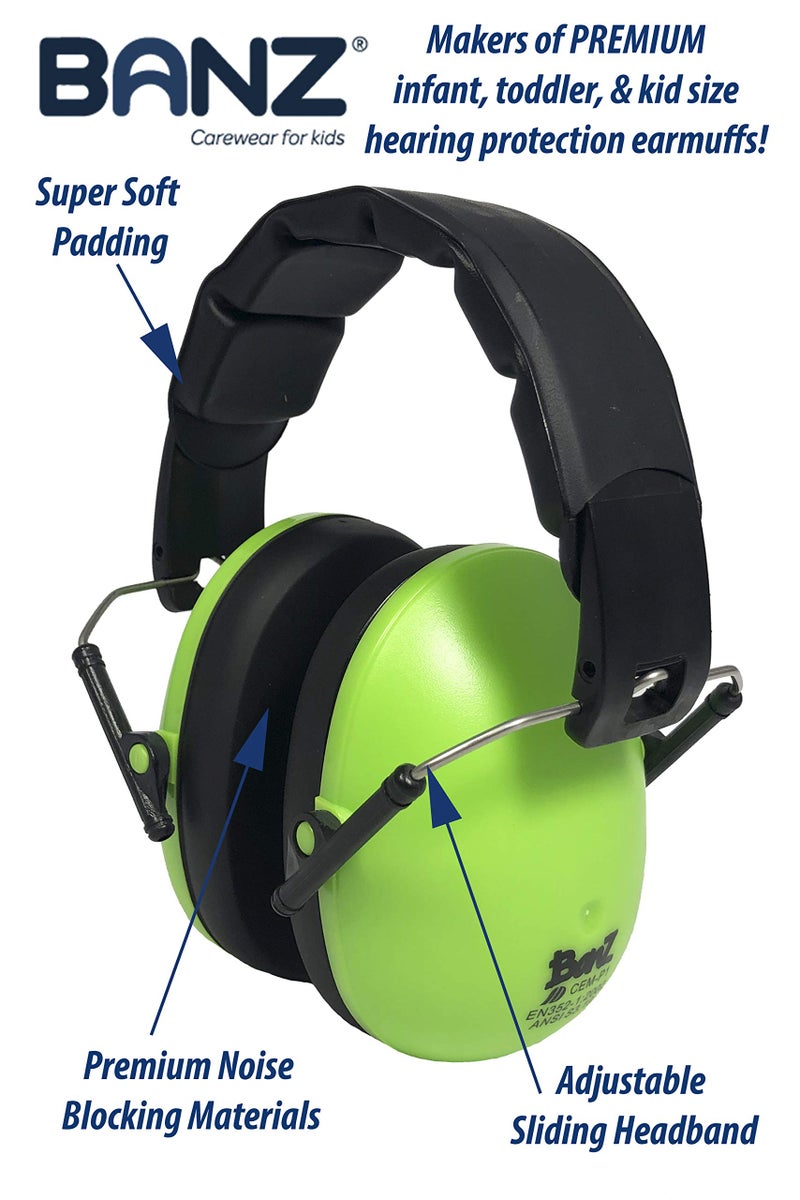 Banz Baby Banz Earmuffs Kids Hearing Protection - Ages 2+ Years - The Best Earmuffs for Kids - Industry Leading Noise Reduction Rating - Soft & Comfortable - Kids Ear Protection - Image 2