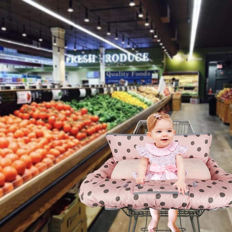 DODO NICI Shopping Cart Cover for Baby/Toddler with Supportive seat positioner, Cozy High Chair Cover, Pink - Image 2