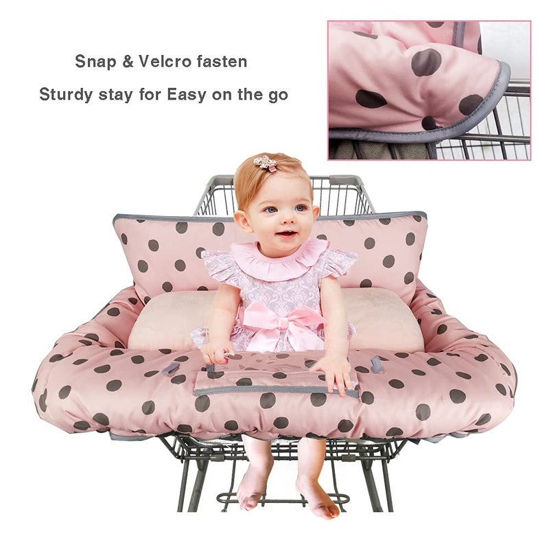DODO NICI Shopping Cart Cover for Baby/Toddler with Supportive seat positioner, Cozy High Chair Cover, Pink - Image 4