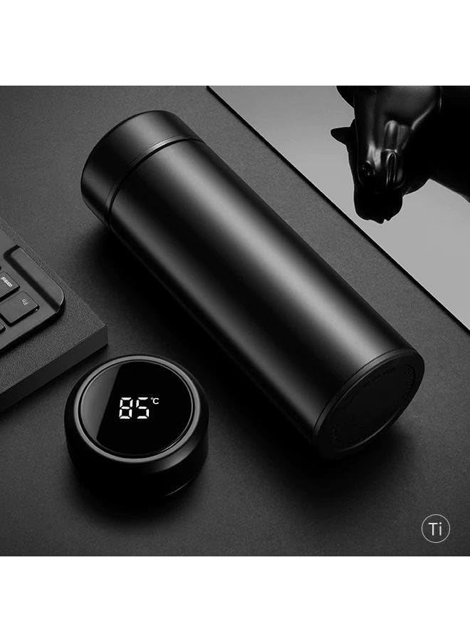 Digital Thermal Mug with Smart Lid and Tea Filter – LED Temperature Display – Sleek Portable Design for Office or Car – Long-Lasting Heat Retention - Image 1