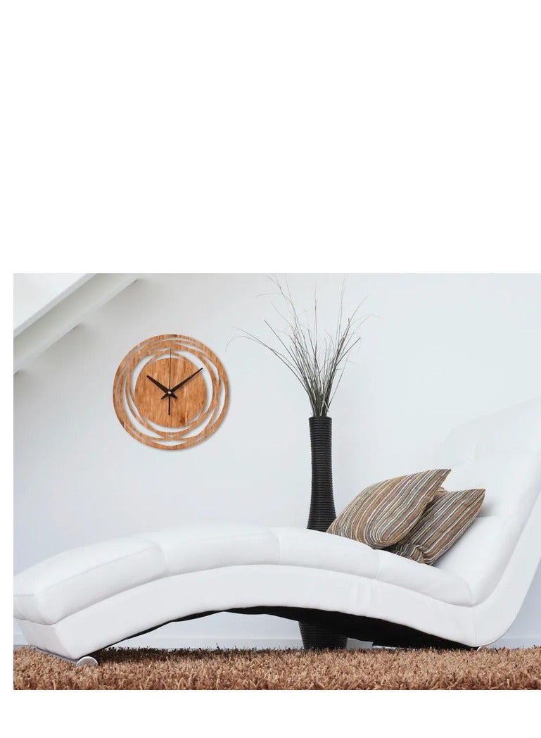هوم جاليري ساعة حائط خشبية حديثة - Image 1