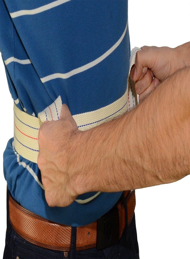 MABUA 2 Looped Handles 60 inches Physical Therapy Gait Belt and Metal Buckle Beige Color - Image 3