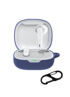 Soft Silicone Protective Case Cover Compatible with JBL WAVE FLEX Earbuds Protective Skin Sleeve with Carabiner