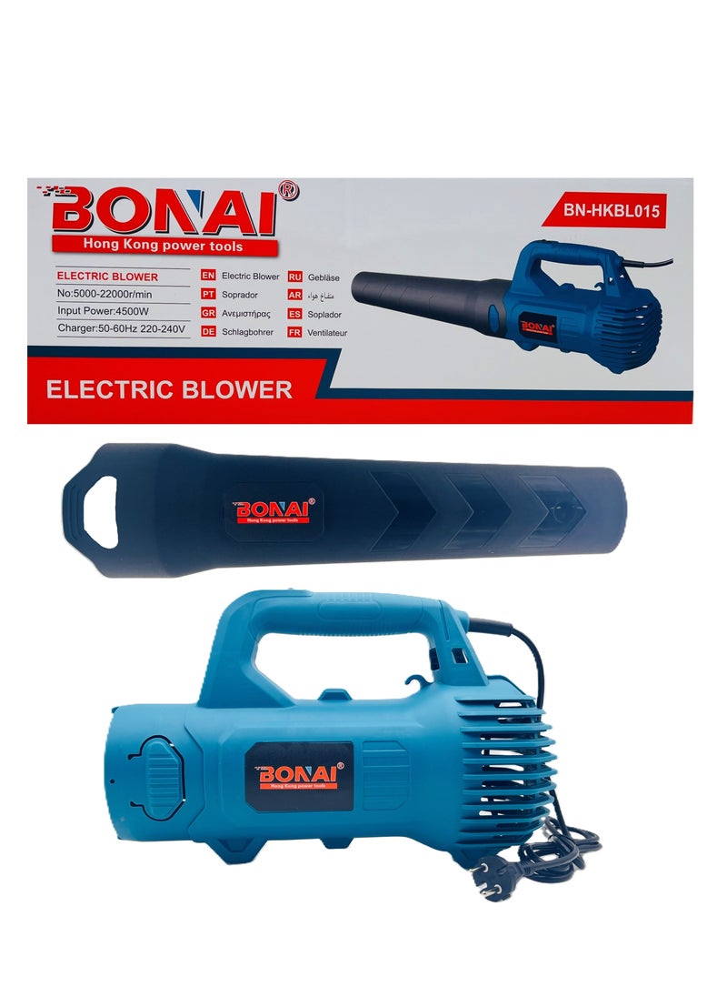 BONAI BONAI Electric Blower, 4500W Power, 5000-22000 RPM, 220-240V, Heavy Duty Portable Leaf and Dust Blower for Outdoor and Indoor Use, BN-HKBL015  - Image 4