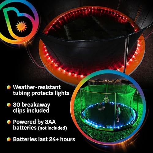 Brightz BounceBrightz LED Trampoline Light - Fun Trampoline Accessories Toys Games Stuff Gifts for 14 14ft 16ft 15 15ft Sizes Perfect Outdoor Backyard for Kids Boys Girls Teens Tweens - Image 5