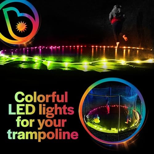 Brightz BounceBrightz LED Trampoline Light - Fun Trampoline Accessories Toys Games Stuff Gifts for 14 14ft 16ft 15 15ft Sizes Perfect Outdoor Backyard for Kids Boys Girls Teens Tweens - Image 2