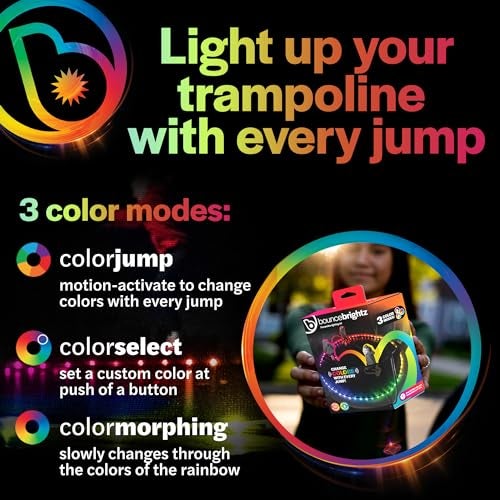 Brightz BounceBrightz LED Trampoline Light - Fun Trampoline Accessories Toys Games Stuff Gifts for 14 14ft 16ft 15 15ft Sizes Perfect Outdoor Backyard for Kids Boys Girls Teens Tweens - Image 3