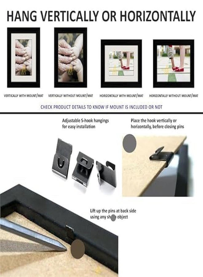 EasyGoods Wall Photo Frame Collage for Living Room - Set of 2, 8x10 Inch Black Picture Frames with Mat and Back Stand, Home & Wall Decoration - Image 3