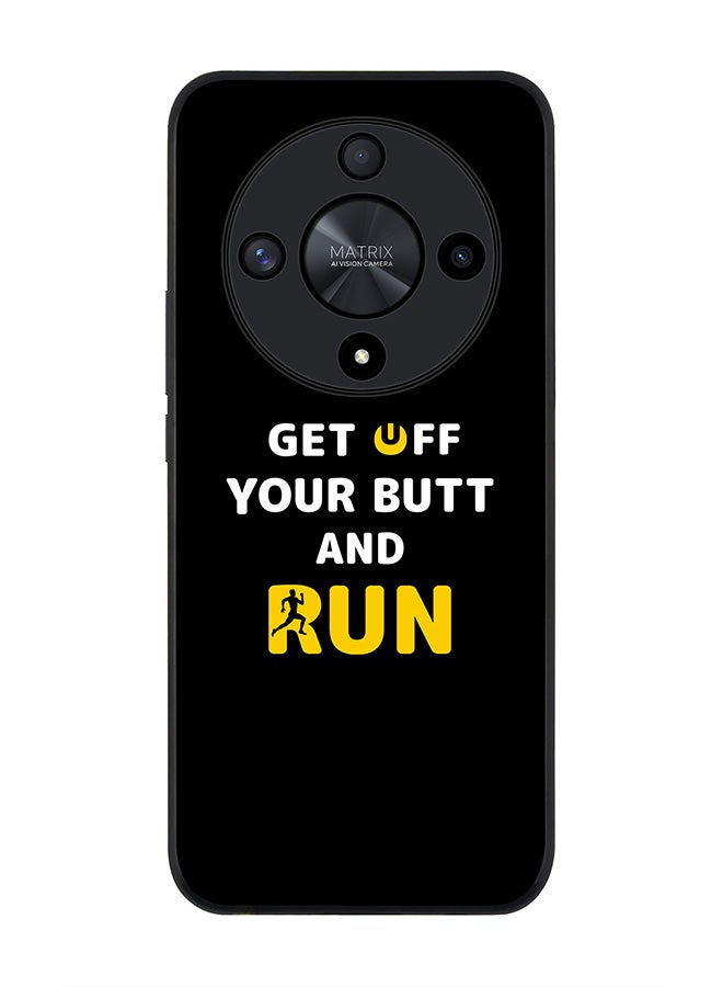 Stylizedd Rugged Black edge case for Honor X9b, Slim fit Soft Case Flexible Rubber Edges Anti Drop TPU Gel Thin Cover- Get off - Image 1