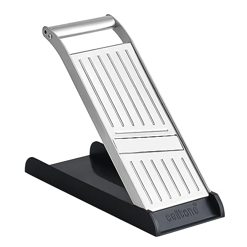 Celltone Stainless Steel Flat Vegetable Grater Slicer Fine Vegetable with Stand Container (SS Slicer) - Image 1