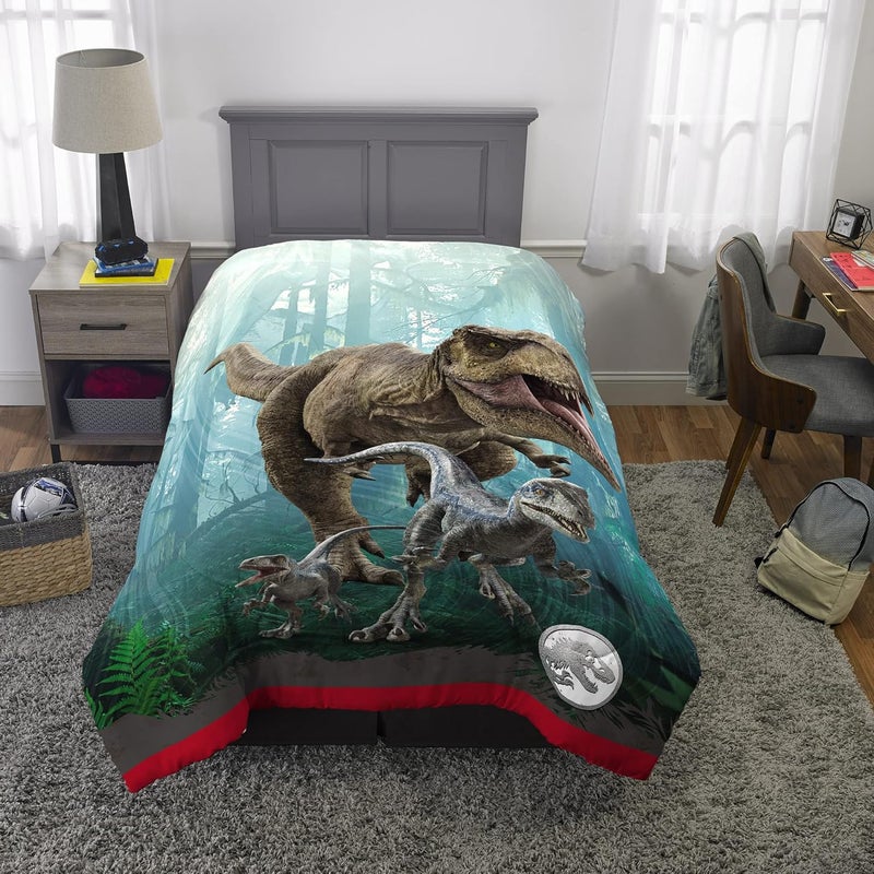 Franco Kids Bedding Super Soft Microfiber Reversible Comforter, Twin/Full, Jurassic World Dominion - Image 5