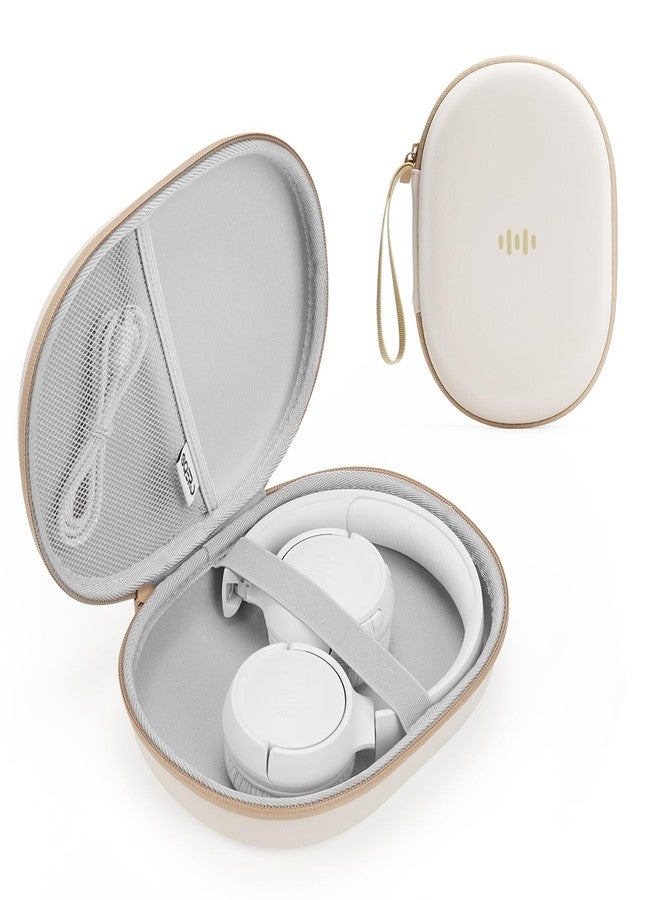 SQERO Earphone Case for JBL Tune 520BT/510BT/500BT/720BT/Bose/Soundcore Anker/BERIBES/KVIDIO/TOZO/JLab Ultra Slim Pocket Over-Ear Headphones Universal Portable Travel Organizer Bag (Beige) - Image 1